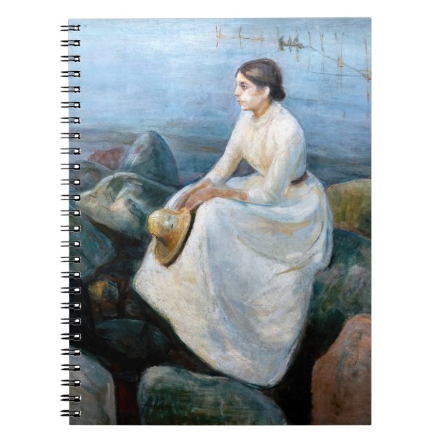 Caderno Espiral Edvard Munch - Noite de Verão, Inger na Praia (Frente)