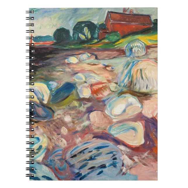Caderno Espiral Edvard Munch - Shore com Casa Vermelha (Frente)