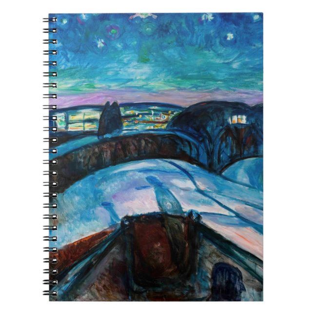 Caderno Espiral Edvard Munch - Starry Night 1922 (Frente)