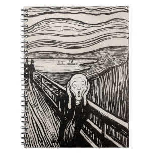 Caderno Espiral Edvard Munch The Scream Lithograph Print Famous