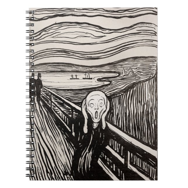 Caderno Espiral Edvard Munch The Scream Lithograph Print Famous (Frente)