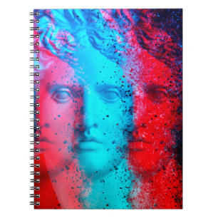 Caderno Espiral Efeito anaglicfe 3d. Mutantes de cobiça. David Apo