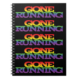 Caderno Espiral Efeito Colorido Arco-Íris Saiu Executando Texto