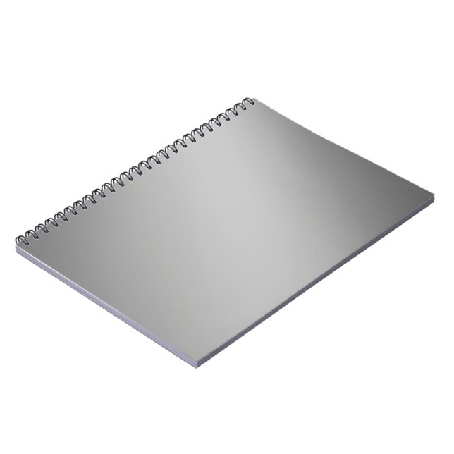 Caderno Espiral Efeito de luz solar da Cinza de prata (Left Side)