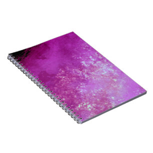 Caderno Espiral Efeito de nuvem de tempestade elegante padrão rosa
