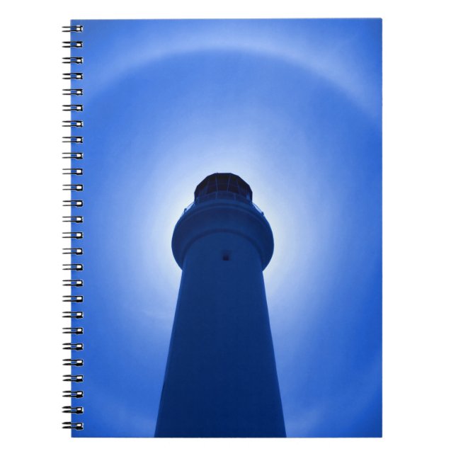 Caderno Espiral Efeito do farol - Azul (Frente)