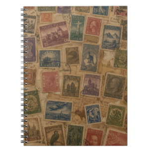 Caderno Espiral Efemérides Filatélicas de Selos Postais Antigos
