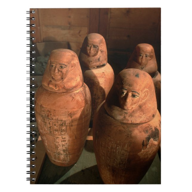 Caderno Espiral Egito, 26.ª dinastia Canopic jars encontrada em Ab (Frente)