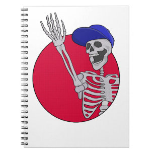 Caderno Espiral Ei Amigos Esqueleto Legal e Divertido