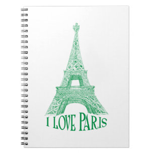 Caderno Espiral Eiffel tower.Paris