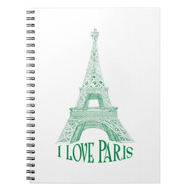 Caderno Espiral Eiffel tower.Paris (Frente)