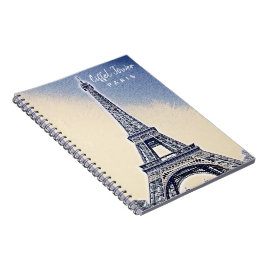Caderno Espiral Eiffel Tower Paris França Landmark