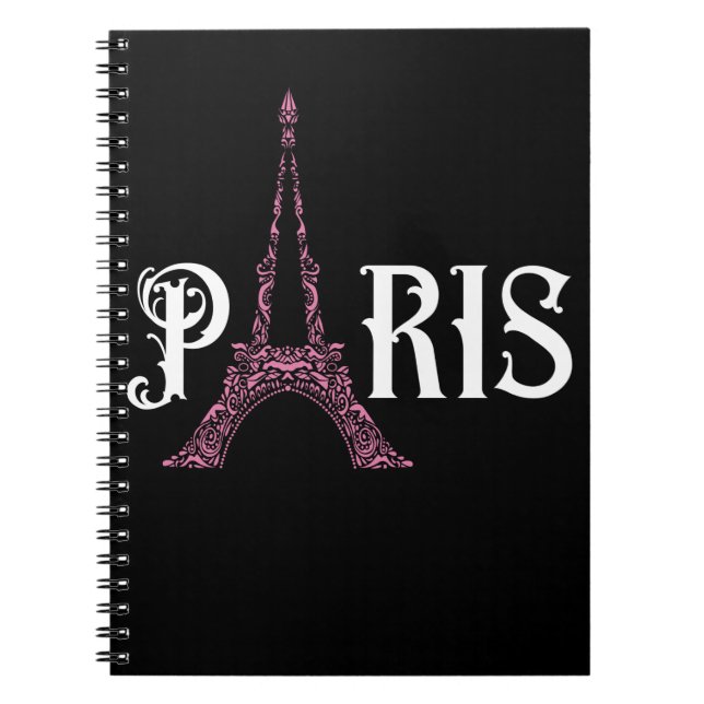 Caderno Espiral Eiffel Tower Women Love Paris França (Frente)