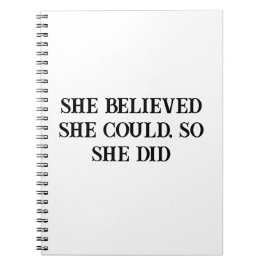 Caderno Espiral Ela Acreditava Que Podia Fazer Notebook Motivacion