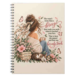 Caderno Espiral Ela Era Mais do que uma Brisa Citação Literária Ac