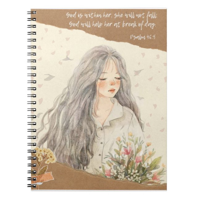 Caderno Espiral Ela não cairá no notebook achado (Frente)