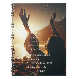 Caderno Espiral Ela sorri para o notebook do futuro