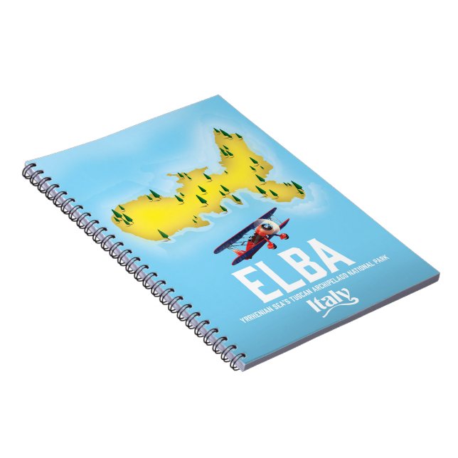 Caderno Espiral Elba, Mar Tirreno, Tuscana, Itália poster de viage (Lado Direito)