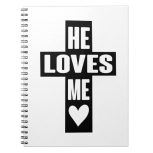 Caderno Espiral Ele Ama Como Jesus Cita Palavras De Deus Amar Arte