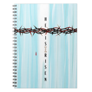 Caderno Espiral Ele É Coroa de Cornos de Ressurreição Cruzada