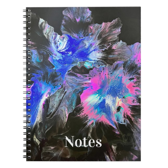 Caderno Espiral Electric Bloom Abstract Spiral-bound Notebook (Frente)