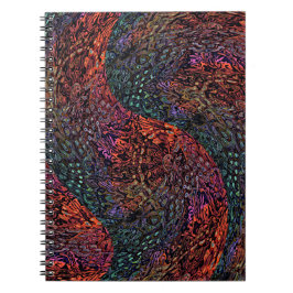 Caderno Espiral Electric Fractal Kaleidoscope Abstract Design