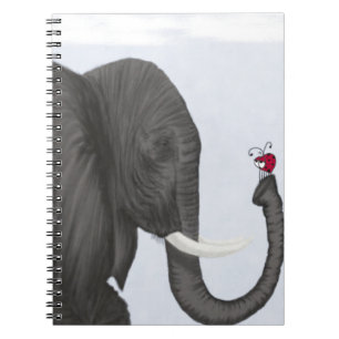 Caderno Espiral Elefante Adorável e Ladybug Bonito