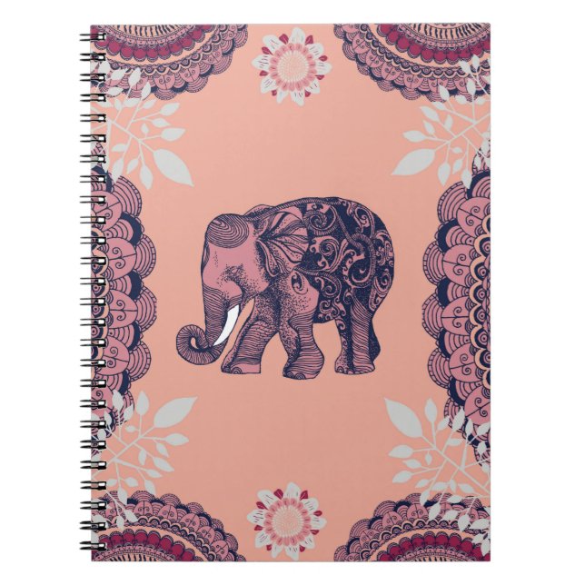 Caderno Espiral Elefante boémio (Frente)