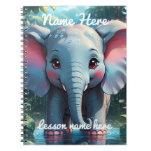 Elefante Bonito Personalizado na Chuva