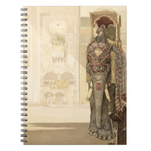 Caderno Espiral Elefante cerimonial, "do livro da selva" por Rud