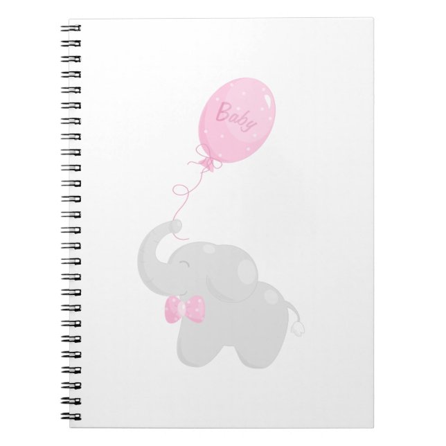 Caderno Espiral Elefante com balão (Frente)