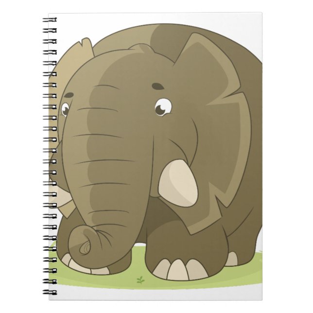 Caderno Espiral Elefante de Cartoon (Frente)