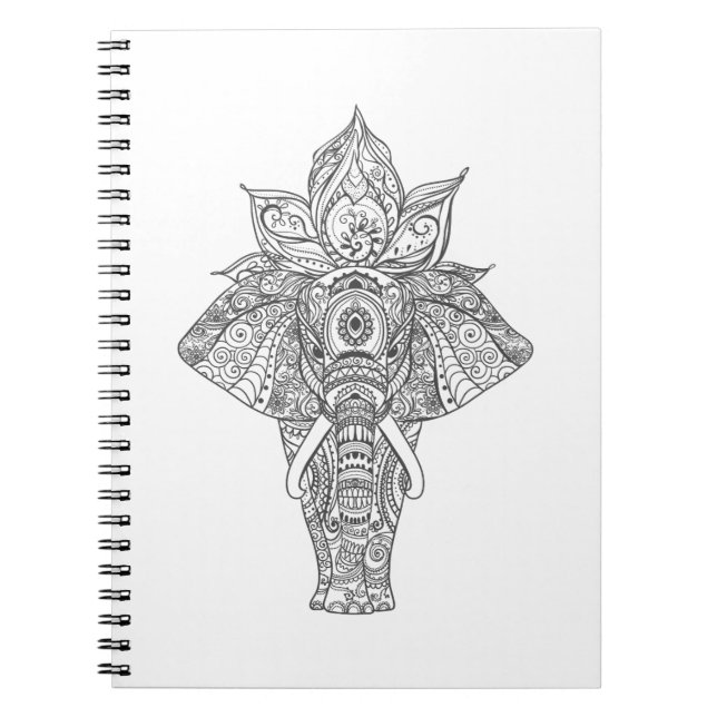 Caderno Espiral Elefante inspirado (Frente)