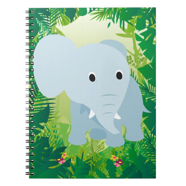 Caderno Espiral Elefante para Bebê (Frente)