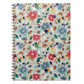 Caderno Espiral Elegance Blooms: Fundo da Vintagem Floral