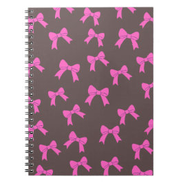 Caderno Espiral Elegância Chic: Arcos Rosa em Preto
