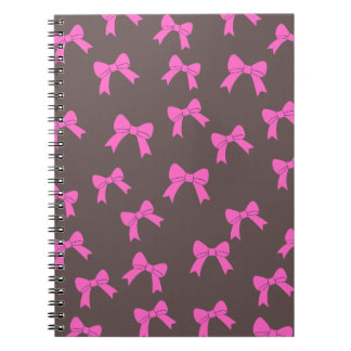 Caderno Espiral Elegância Chic: Arcos Rosa em Preto
