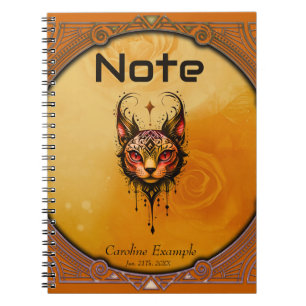 Caderno Espiral elegância fundamental: Um retrato de um gato.