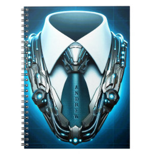 Caderno Espiral Elegância futura - Notebook clássico com gravata e