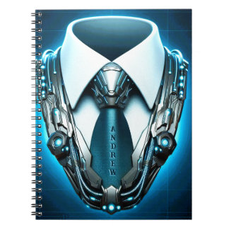 Caderno Espiral Elegância futura - Notebook clássico com gravata e