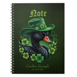 Caderno Espiral Elegância Irlandesa, O Cisne Negro da Rua Patrick.