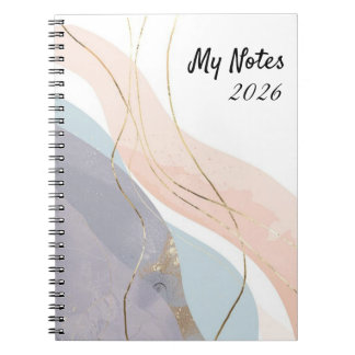 Caderno Espiral Elegant Abstract Gold Foil Professional Notebook