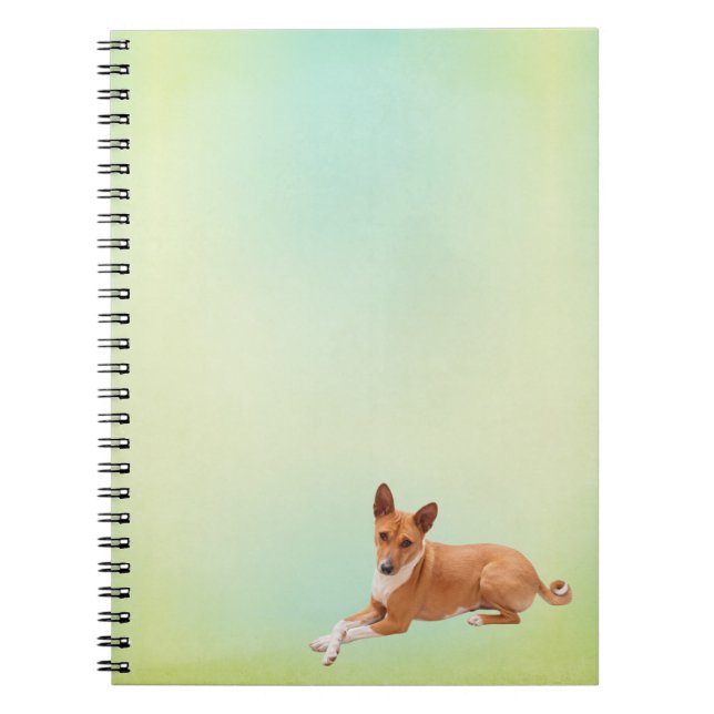 Caderno Espiral Elegant Basenji Dog Notebook (Frente)