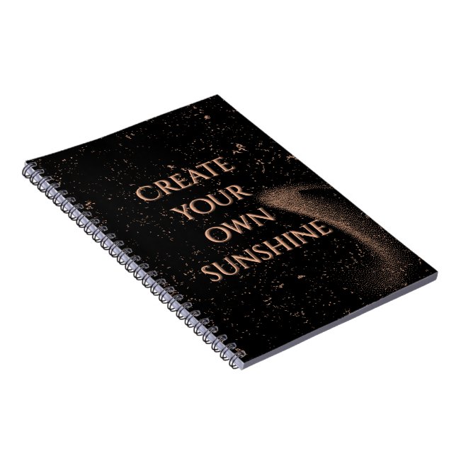 Caderno Espiral Elegant Black and Gold Aesthetic Notebook (Lado Direito)