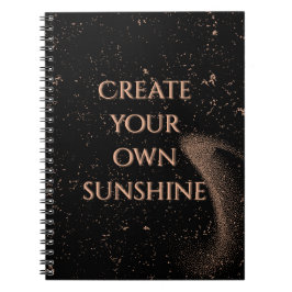 Caderno Espiral Elegant Black and Gold Aesthetic Notebook