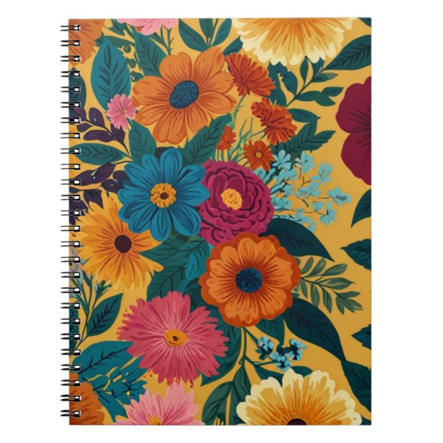 Caderno Espiral Elegant Floral 2025 (Frente)