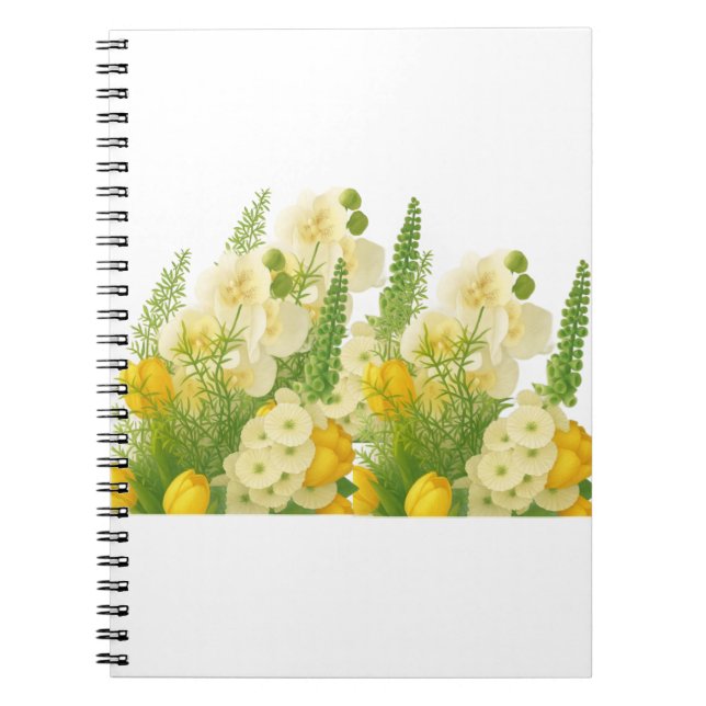 Caderno Espiral Elegant Spring Floral Bouquet  (Frente)