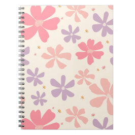 Caderno Espiral Elegante Arte Botânica Impressão Floral para o Amo