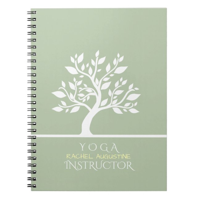 Caderno Espiral Elegante Árvore Clássica YOGA Studio - Terapia de  (Frente)