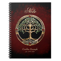 Elegante árvore nobre da vida com nó celta.